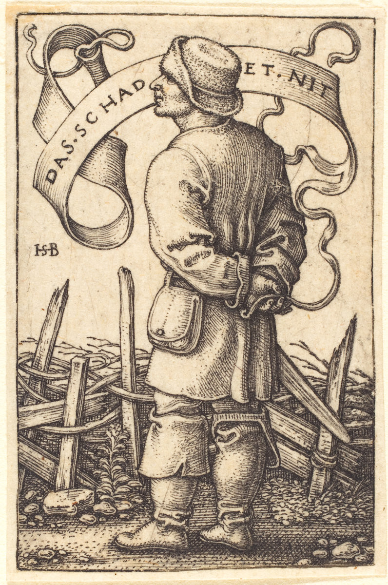 The Weather Peasant by Hans Sebald Beham, 1542